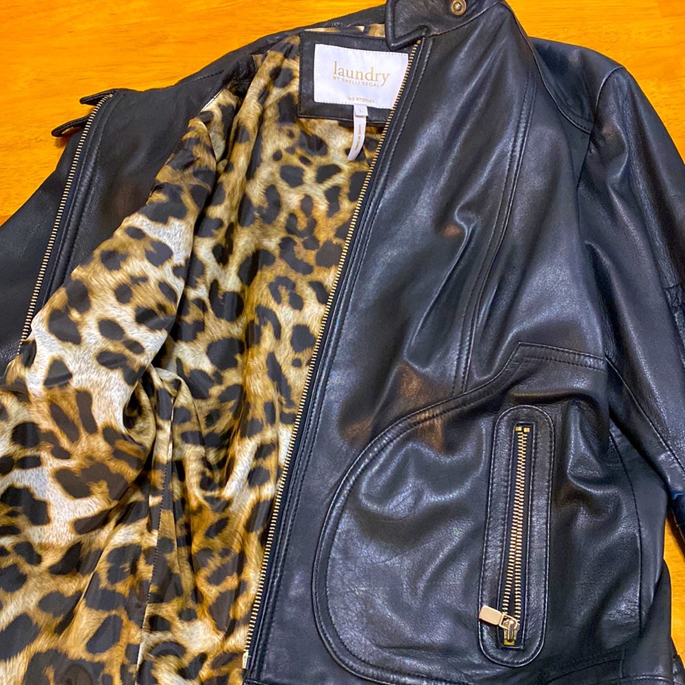Brand New Laundry by Shelli Segal size L leather jacket